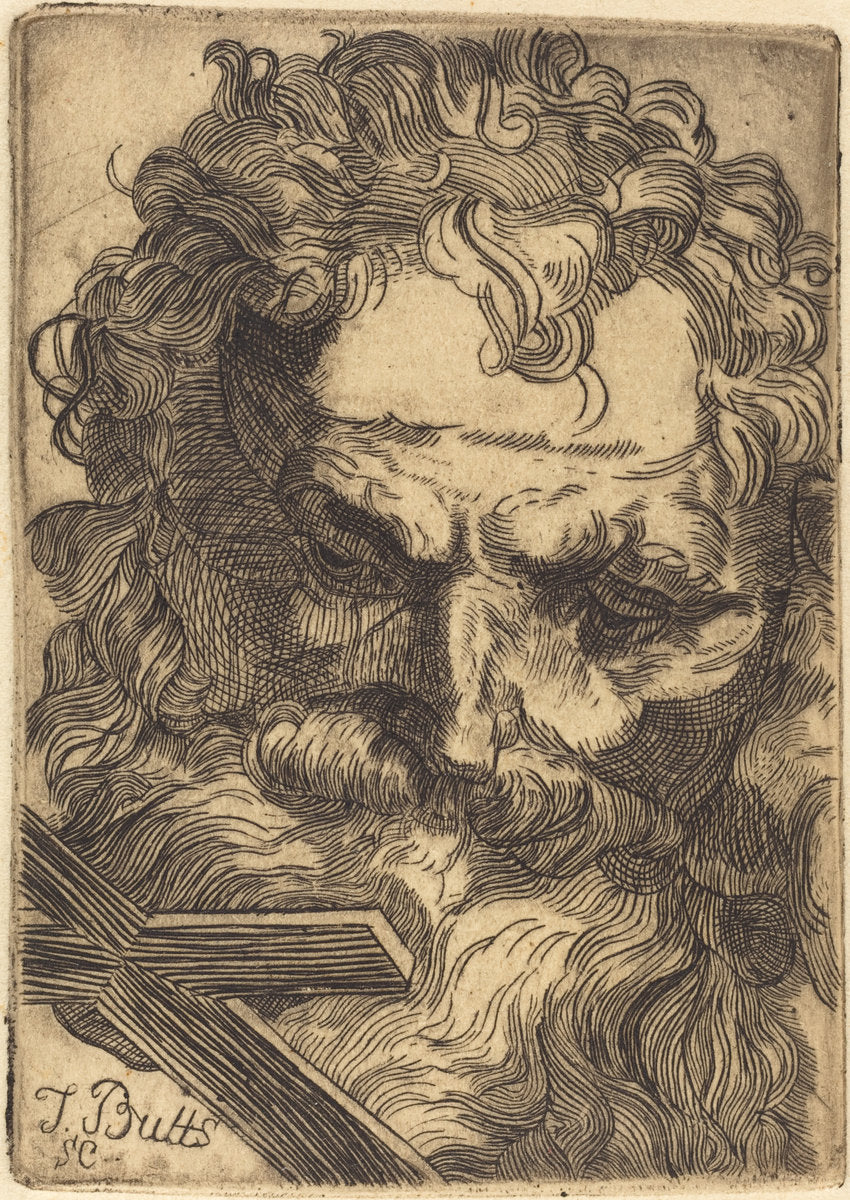 Head of Saint John the Baptist by Thomas Butts, Jr. (British, active c. 1806 - 1808), 16X12"(A3)Poster Print