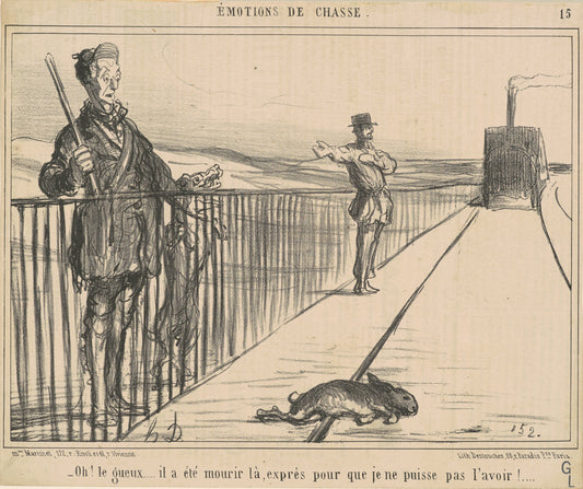 Oh! Le gueux ... il a été mourir la ... by Honoré Daumier (French, 1808 - 1879), 16X12"(A3)Poster Print