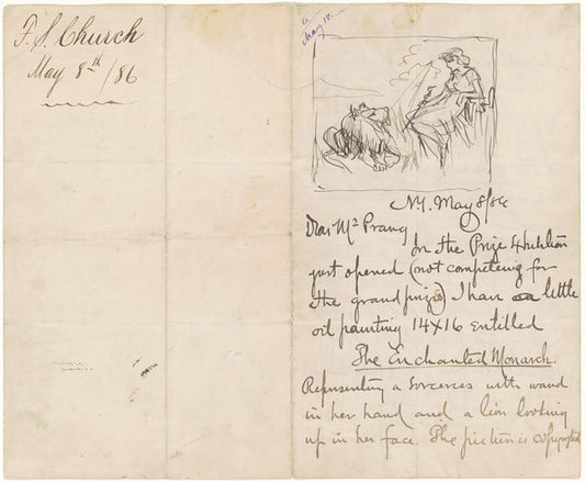 Study after "The Enchanted Monarch" by Frederick Stuart Church (American, 1842 - 1924), 16X12"(A3)Poster Print