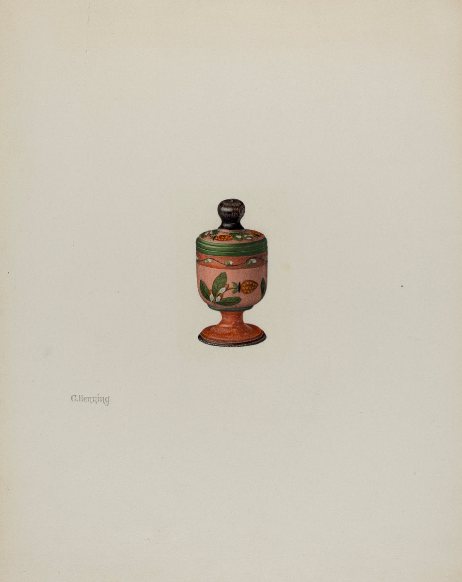 Pa. German Saffron Box by Charles Henning (American, active c. 1935), 16X12"(A3)Poster Print