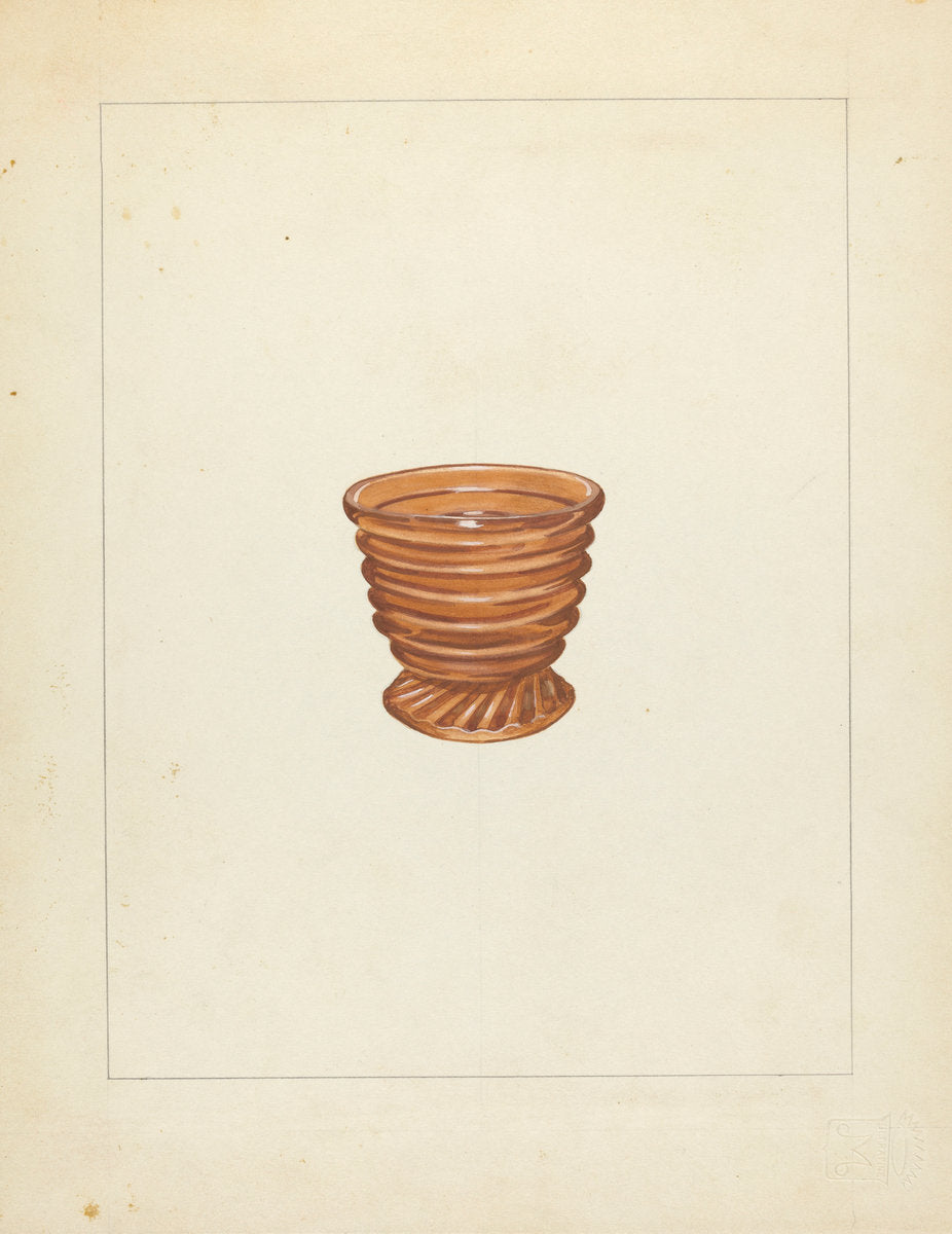 Blown Glass - Salt Cellar by John Fisk (American, active c. 1935), 16X12"(A3)Poster Print