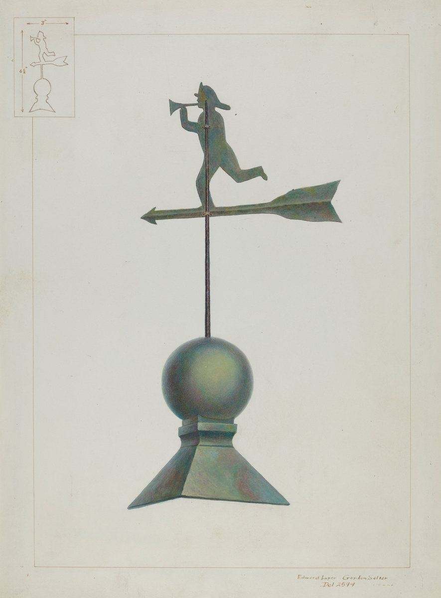 Weather Vane by Gordon Saltar and Edward L. Loper (American, born 1916), 16X12"(A3)Poster Print