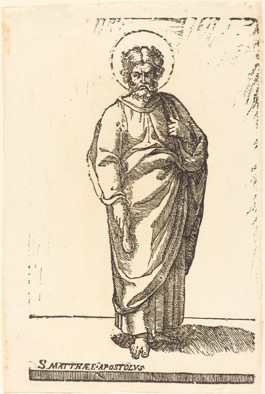 Saint Matthew by Jacques Stella (French, 1596 - 1657), 16X12"(A3)Poster Print
