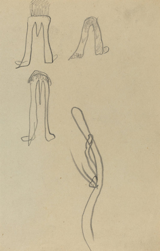 Four Fantastic Forms [recto] by Paul Gauguin (French, 1848 - 1903), 16X12"(A3)Poster Print