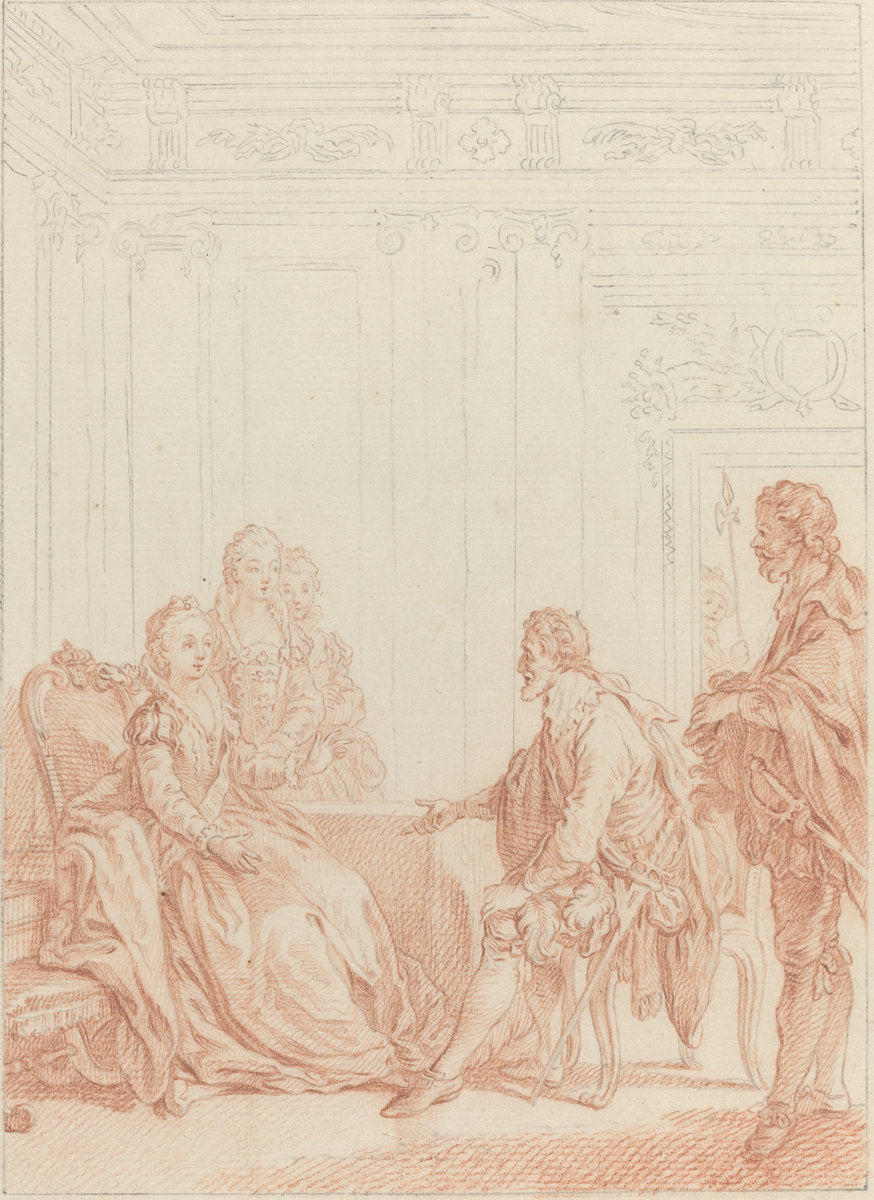 Quoi! Vous servez Valois... by Hubert François Gravelot (French, 1699 - 1773), 16X12"(A3)Poster Print