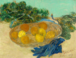 Still Life of Oranges and Lemons with Blue Gloves by Vincent van Gogh (Dutch, 1853 - 1890), 16X12"(A3)Poster Print