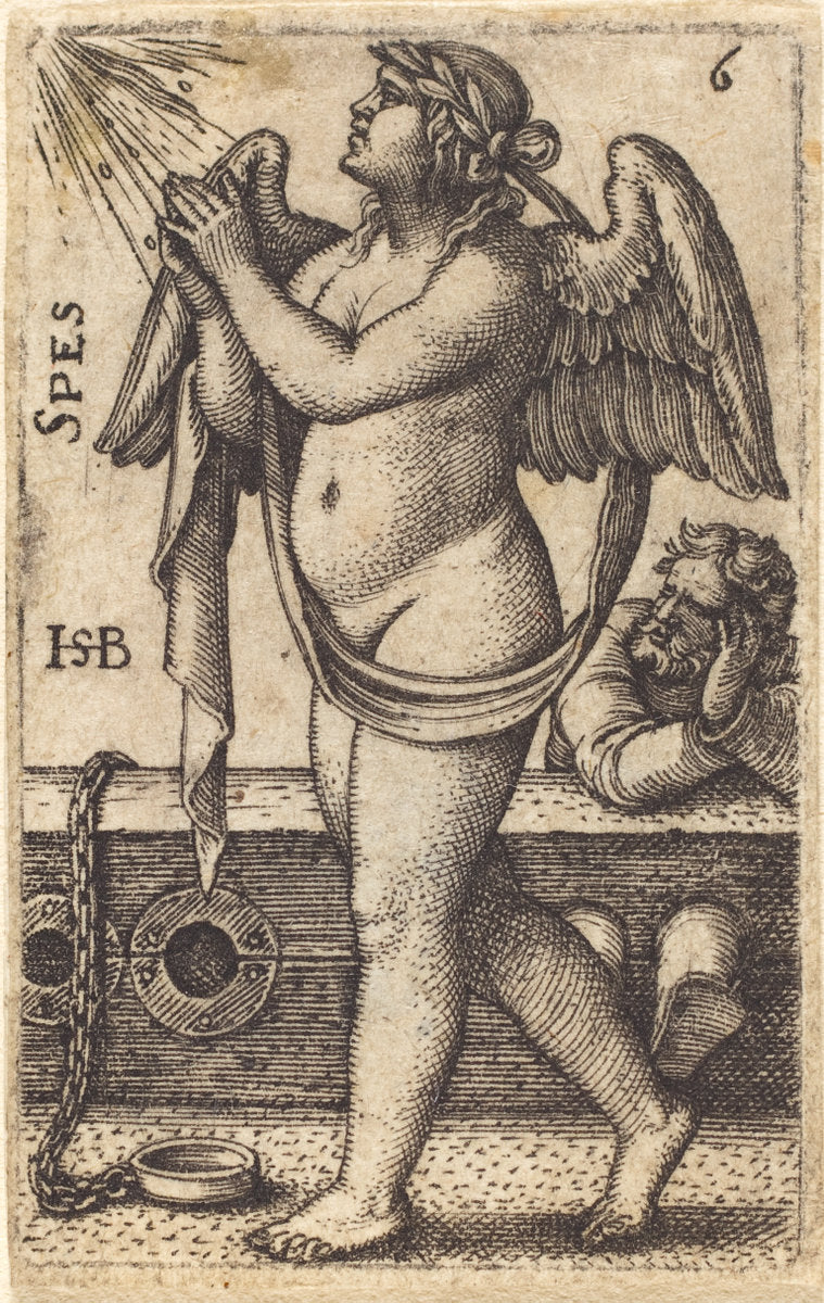 Spes by Sebald Beham (German, 1500 - 1550), 16X12"(A3)Poster Print