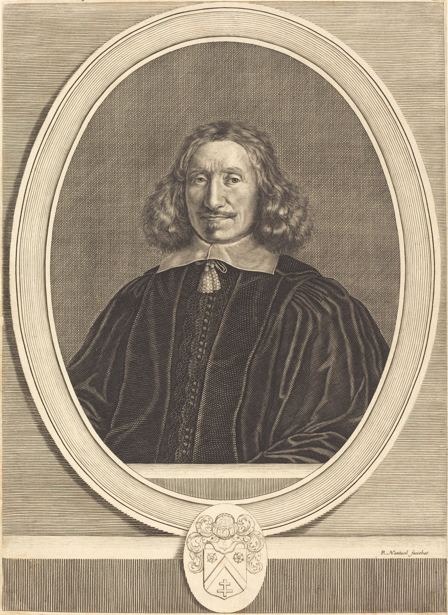 Michel Larcher by Robert Nanteuil (French, 1623 - 1678), 16X12"(A3)Poster Print