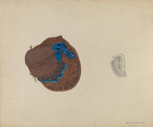Hat by Marie Famularo (American, 1901 - 1975), 16X12"(A3)Poster Print