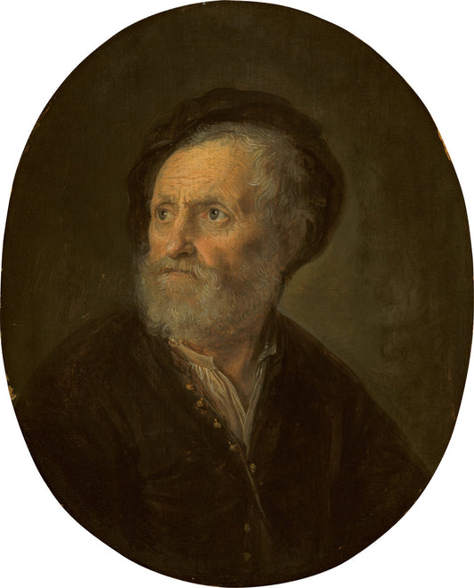 Bust of a Bearded Man by Gerrit Dou (Dutch, 1613 - 1675), 16X12"(A3)Poster Print