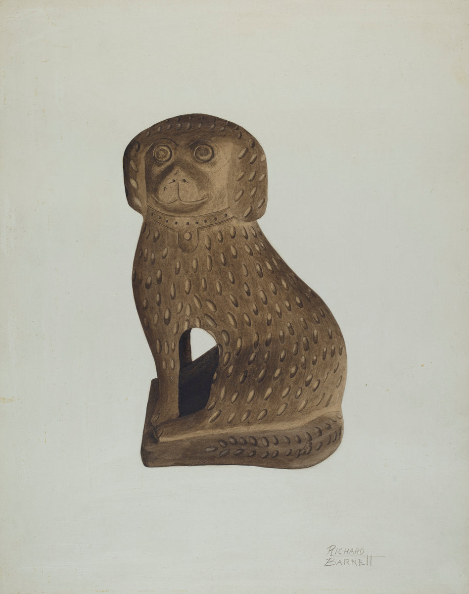 Door Stop by Richard Barnett (American, active c. 1935), 16X12"(A3)Poster Print
