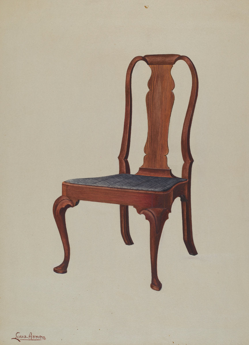 Side Chair by Louis Annino (American, active c. 1935), 16X12"(A3)Poster Print