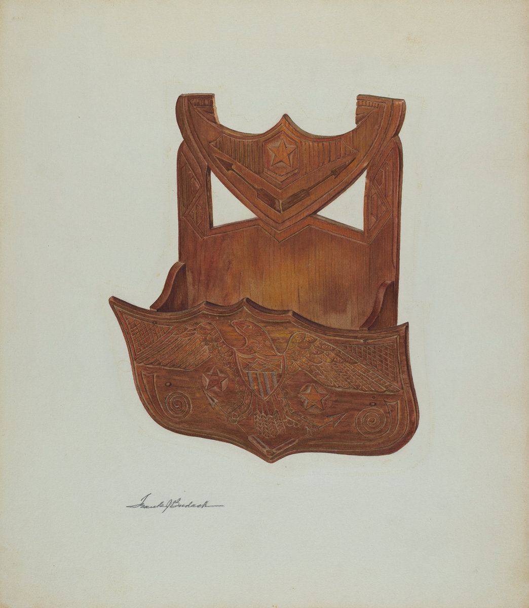 Hanging Comb Rack by Frank Budash (American, active c. 1935), 16X12"(A3)Poster Print