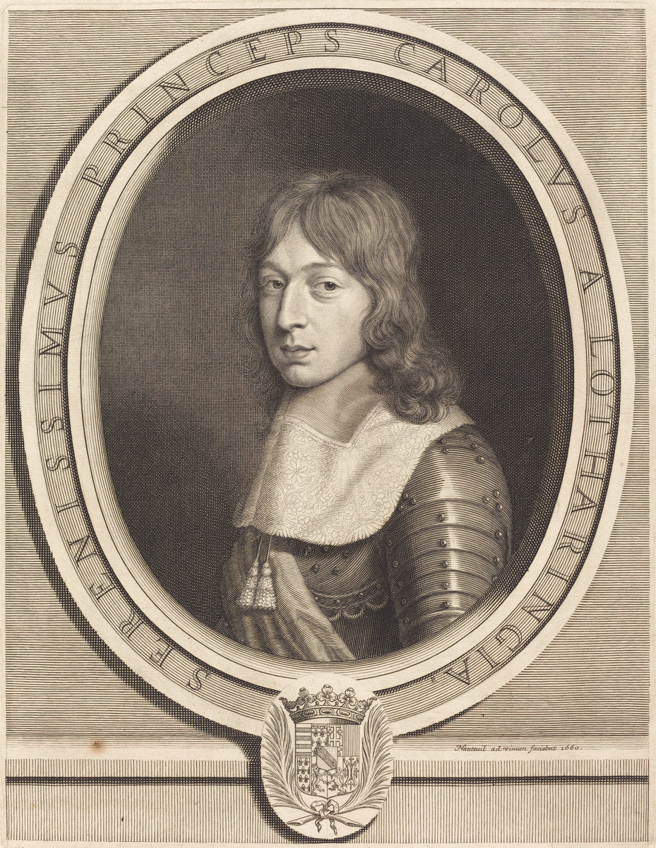 Charles V, Duc de Lorraine by Robert Nanteuil (French, 1623 - 1678), 16X12"(A3)Poster Print
