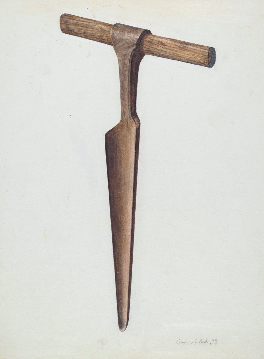 Auger by Herman O. Stroh (American, active c. 1935), 16X12"(A3)Poster Print