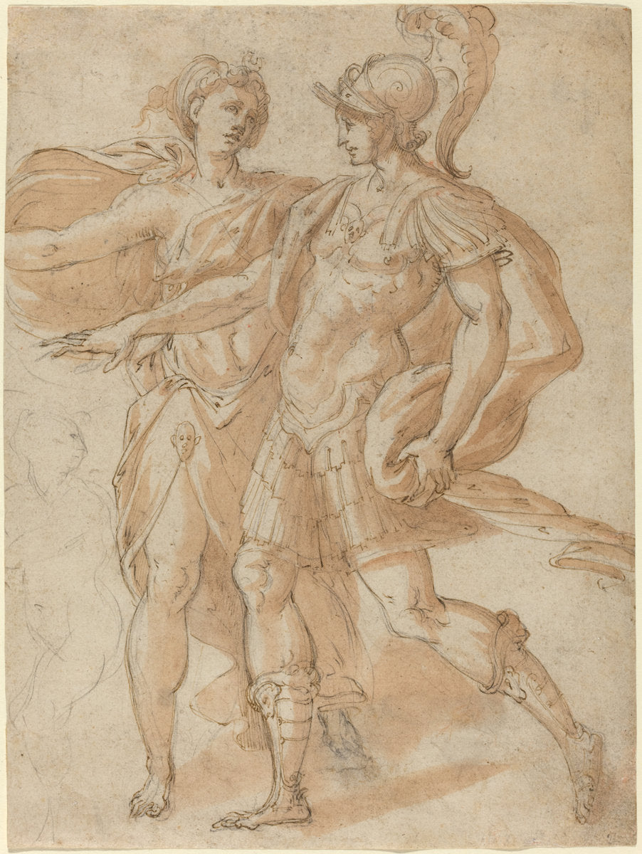 Mars and Diana [recto] by Jacopo Zanguidi, called Bertoia (Parmese, 1544 - 1573/1574), 16X12"(A3)Poster Print