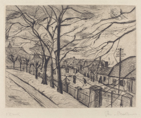 Landscape by Theo von Brockhusen (German, 1882 - 1919), 16X12"(A3)Poster Print