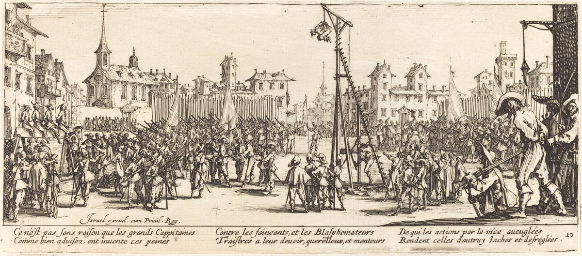 The Strappado by Jacques Callot (French, 1592 - 1635), 16X12"(A3)Poster Print