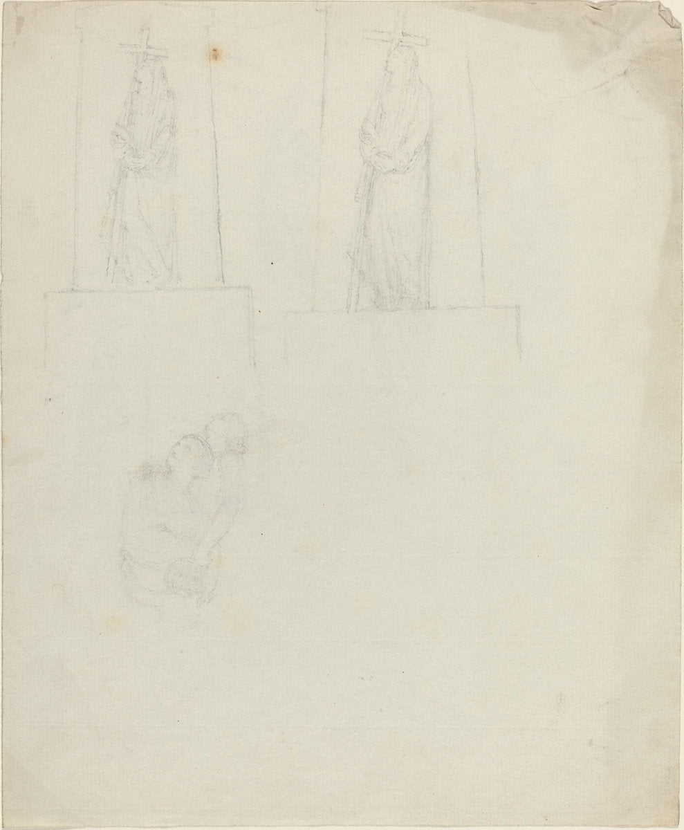Designs for a Monument [recto and verso] by John Flaxman (British, 1755 - 1826), 16X12"(A3)Poster Print