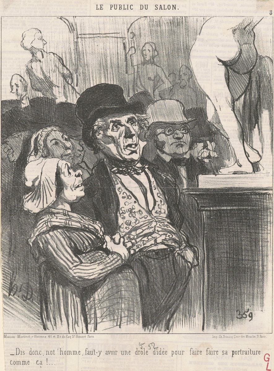 Dis donc, not'homme, faut-y ... by Honoré Daumier (French, 1808 - 1879), 16X12"(A3)Poster Print