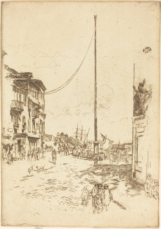 The Little Mast by James McNeill Whistler (American, 1834 - 1903), 16X12"(A3)Poster Print