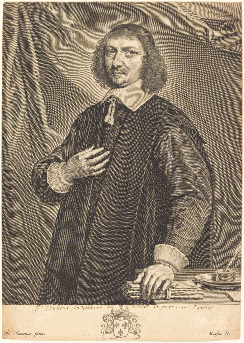 Jacques Thubeuf by Michel Lasne after Philippe de Champaigne (French, 1590 or before - 1667), 16X12"(A3)Poster Print