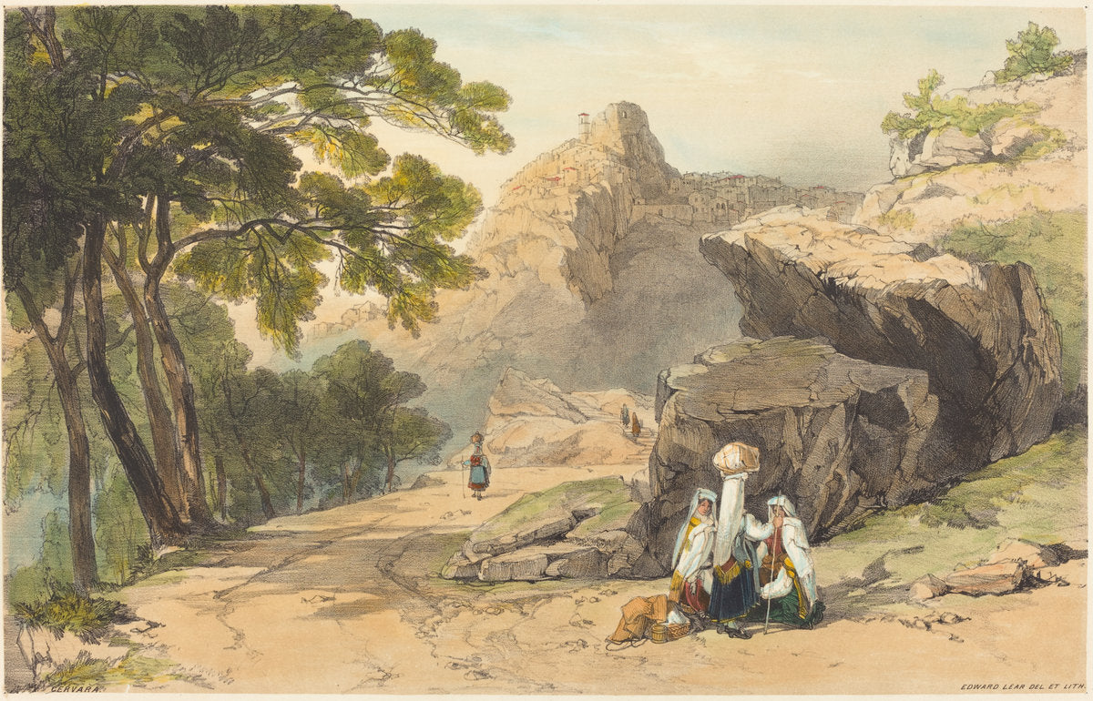 Cervara by Edward Lear (British, 1812 - 1888), 16X12"(A3)Poster Print