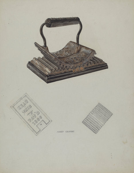 Fluting Iron by Albert Geuppert (American, active c. 1935), 16X12"(A3)Poster Print