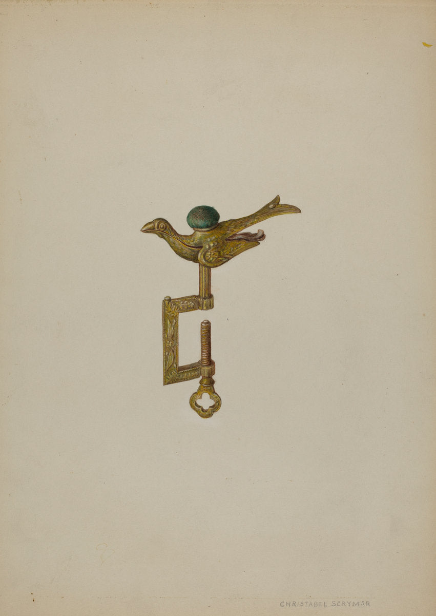 Hummingbird Holder by Christabel Scrymser (American, active c. 1935), 16X12"(A3)Poster Print