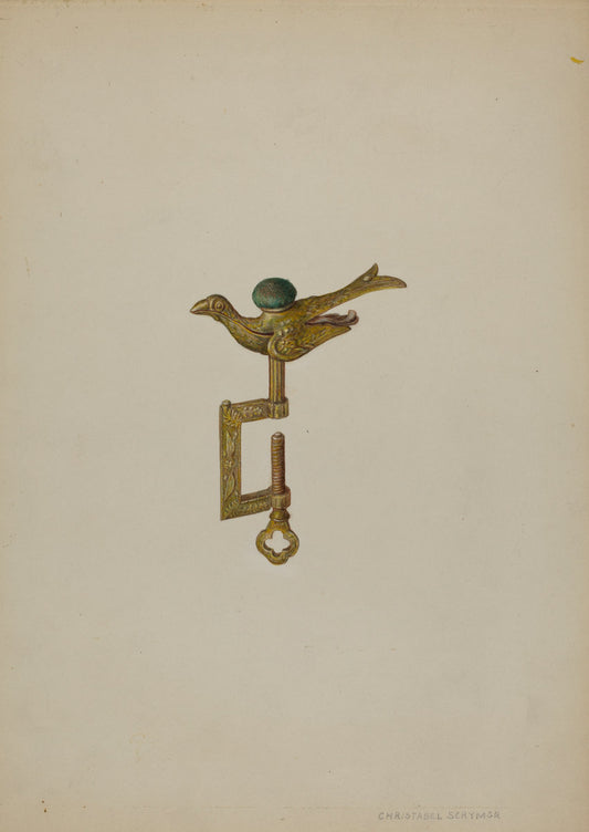 Hummingbird Holder by Christabel Scrymser (American, active c. 1935), 16X12"(A3)Poster Print