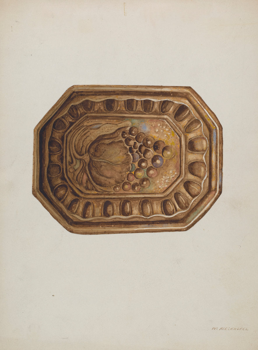 Crockery Mold "Rockingham" by William Kieckhofel (American, active c. 1935), 16X12"(A3)Poster Print
