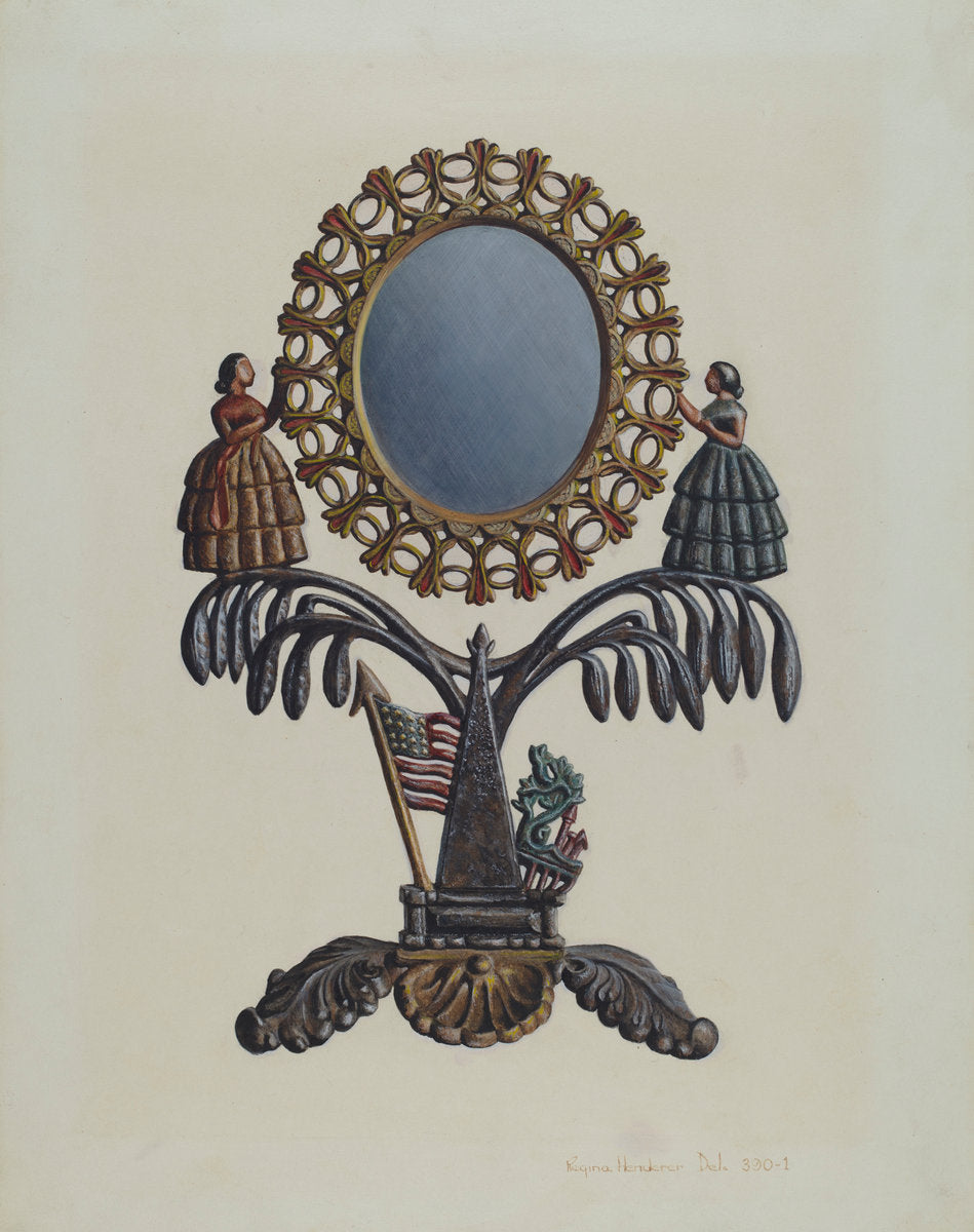 Jenny Lind Mirror by Regina Henderer (American, active c. 1935), 16X12"(A3)Poster Print