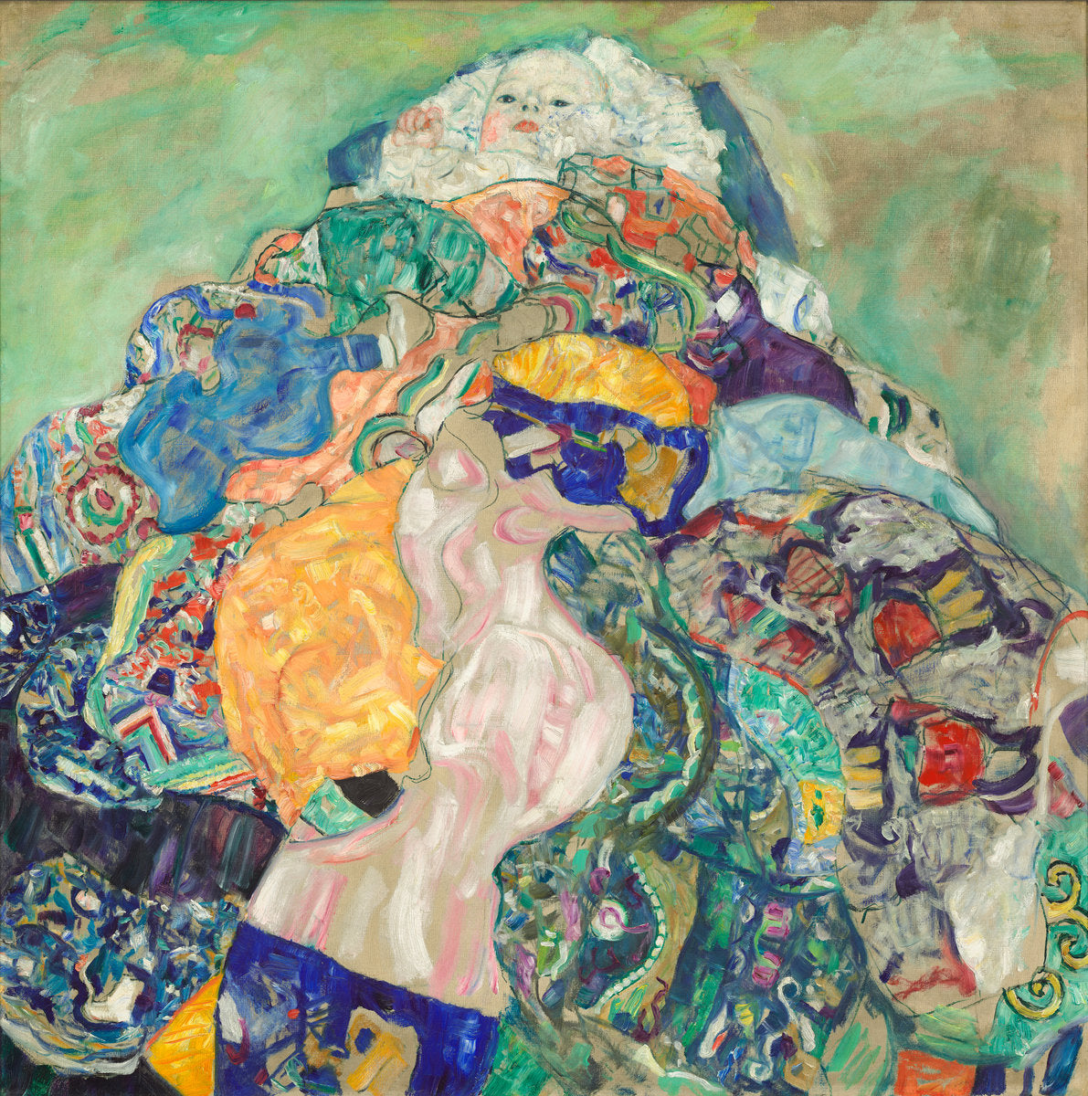 Baby (Cradle) by Gustav Klimt (Austrian, 1862 - 1918), 16X12"(A3)Poster Print