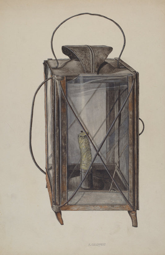 Lantern for Candle by Albert Geuppert (American, active c. 1935), 16X12"(A3)Poster Print