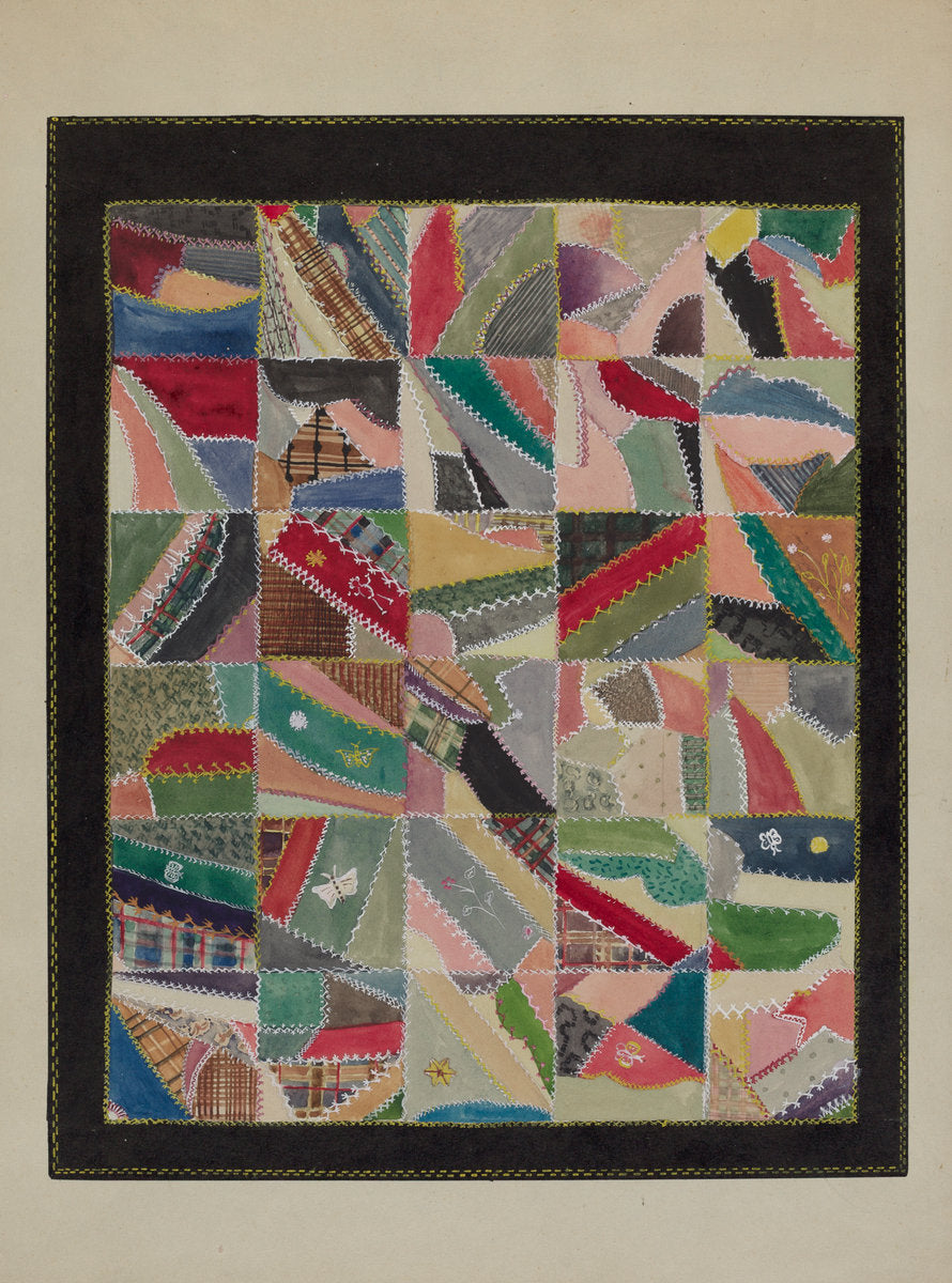 Crazy Quilt by Lena Nastasi (American, active c. 1935), 16X12"(A3)Poster Print