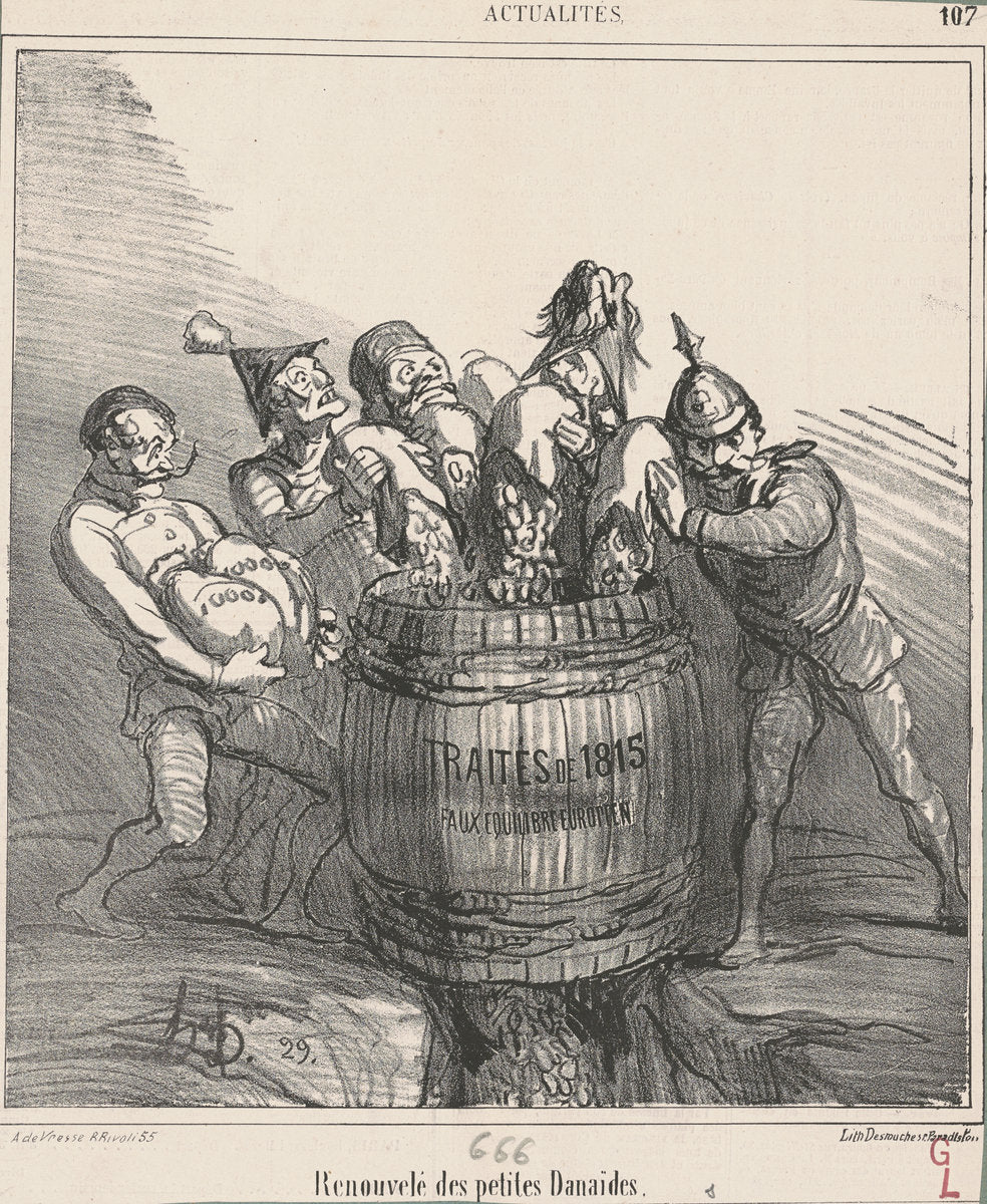 Renouvelé des petites Danaides by Honoré Daumier (French, 1808 - 1879), 16X12"(A3)Poster Print