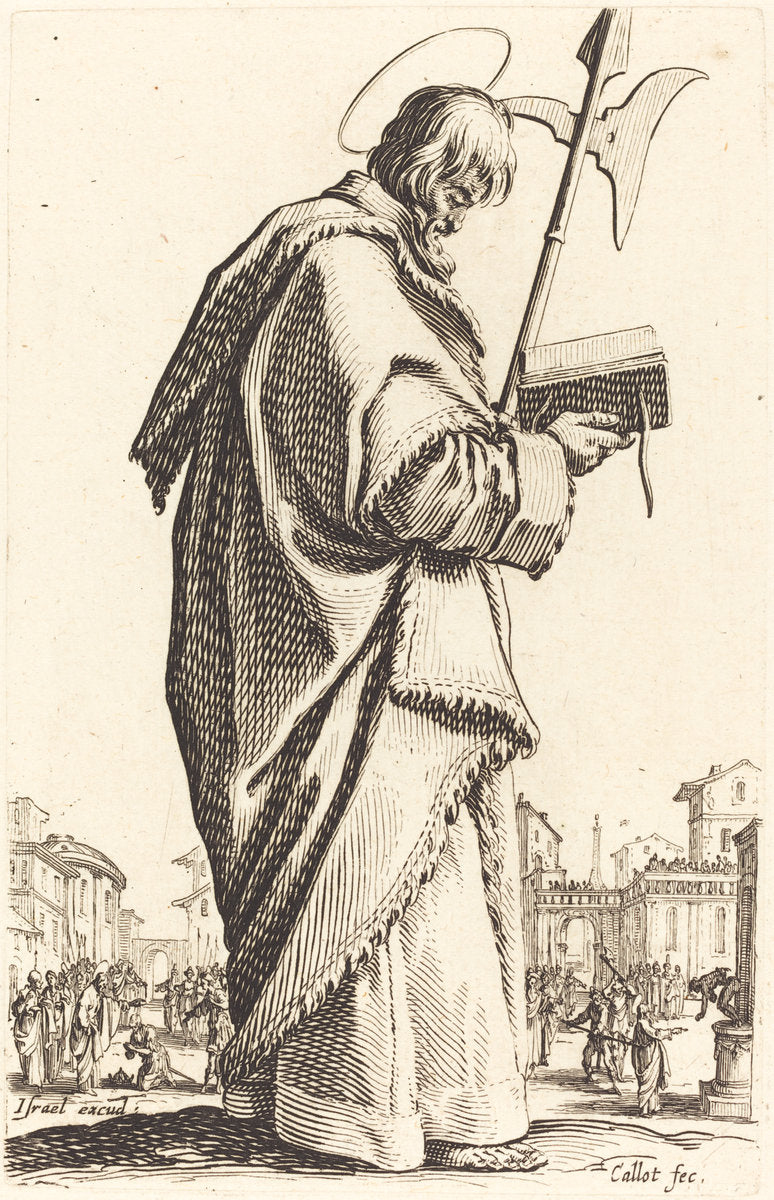 Saint Matthias by Jacques Callot (French, 1592 - 1635), 16X12"(A3)Poster Print