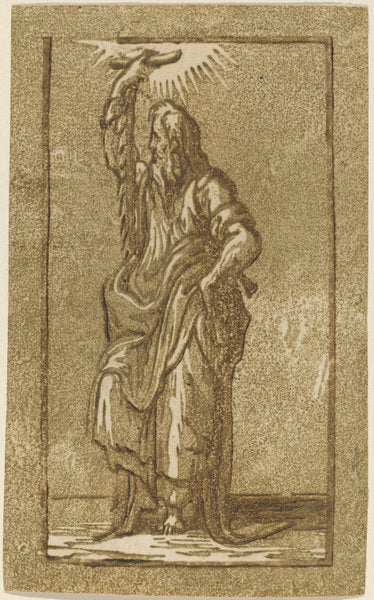 Saint Simon by Antonio da Trento after Parmigianino (Italian, c. 1508 - 1550 or after), 16X12"(A3)Poster Print