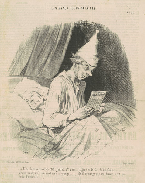 C'est bien aujourd'hui 28 Juillet ... by Honoré Daumier (French, 1808 - 1879), 16X12"(A3)Poster Print