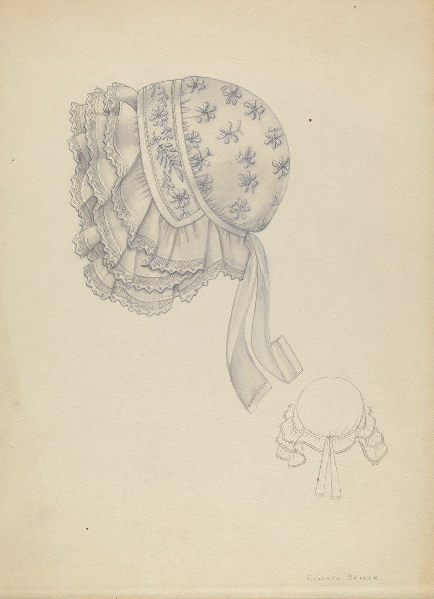 Bonnet by Roberta Spicer (American, active c. 1935), 16X12"(A3)Poster Print