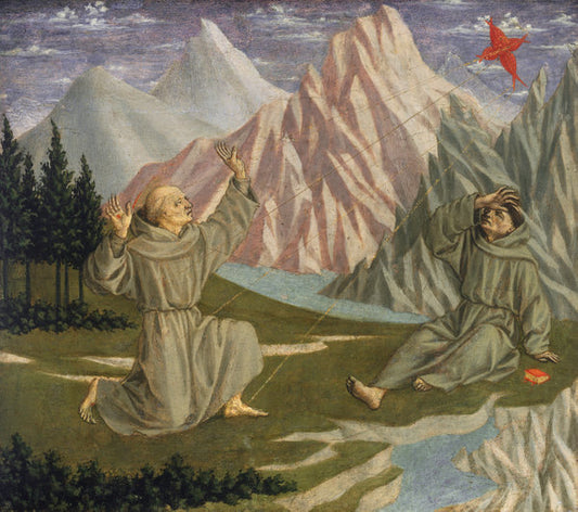 Saint Francis Receiving the Stigmata by Domenico Veneziano (Italian, c. 1410 - 1461), 16X12"(A3)Poster Print