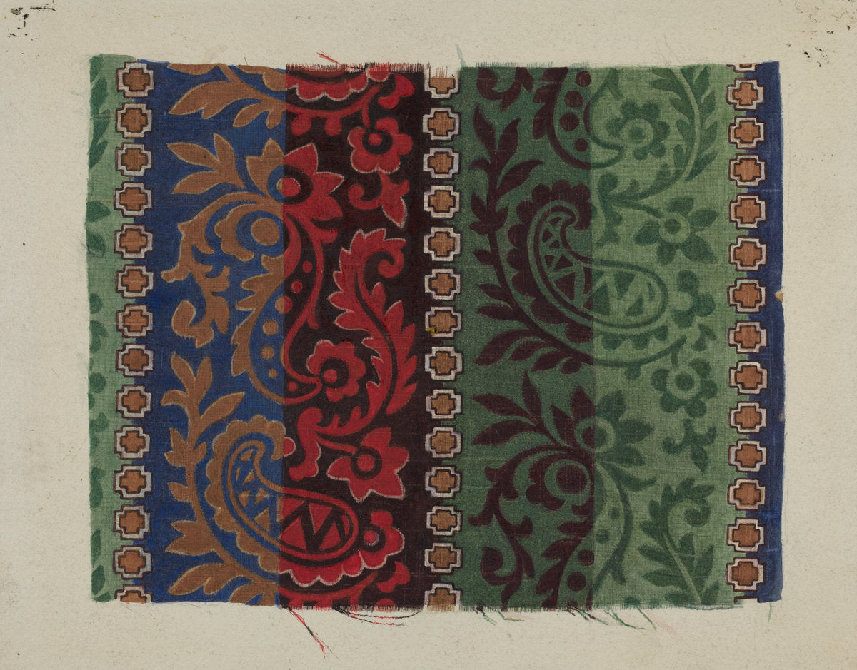 Printed Textile by Lucille Lacoursiere (American, active c. 1935), 16X12"(A3)Poster Print