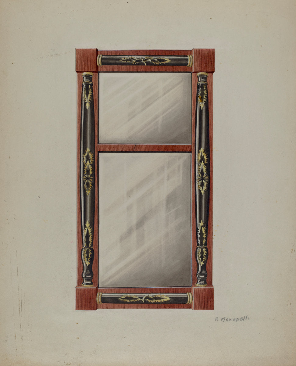 Wall Mirror by Raymond Manupelli (American, active c. 1935), 16X12"(A3)Poster Print