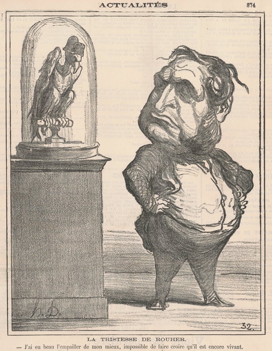 La Tristesse de Rouher by Honoré Daumier (French, 1808 - 1879), 16X12"(A3)Poster Print