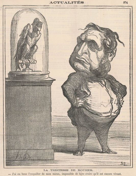 La Tristesse de Rouher by Honoré Daumier (French, 1808 - 1879), 16X12"(A3)Poster Print