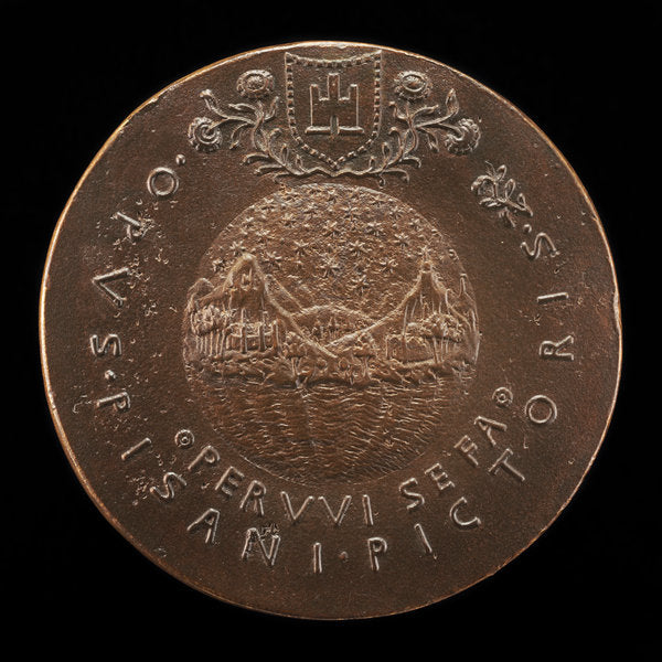 Sphere Representing Earth, Sea, and Sky [reverse] by Pisanello (Veronese, c. 1395 - 1455), 16X12"(A3)Poster Print