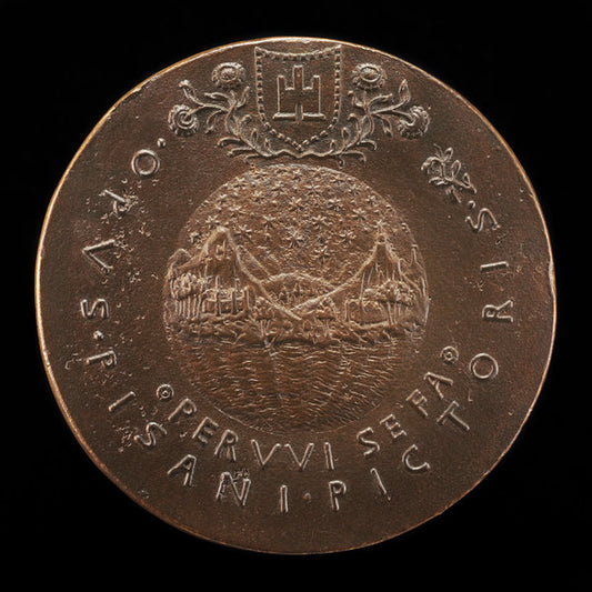 Sphere Representing Earth, Sea, and Sky [reverse] by Pisanello (Veronese, c. 1395 - 1455), 16X12"(A3)Poster Print