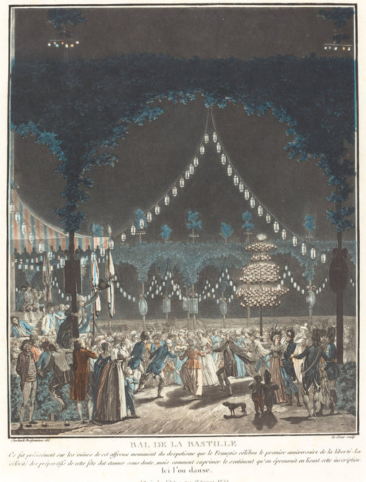 Bal de la Bastille by Louis Le Coeur and Jacques-François-Joseph Swebach-Desfontaines (French, active c. 1784 - 1825), 16X12"(A3)Poster Print