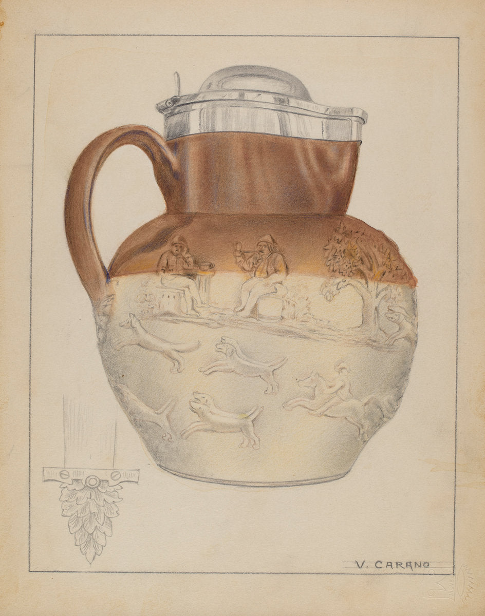 Jug by Vincent Carano (American, active c. 1935), 16X12"(A3)Poster Print