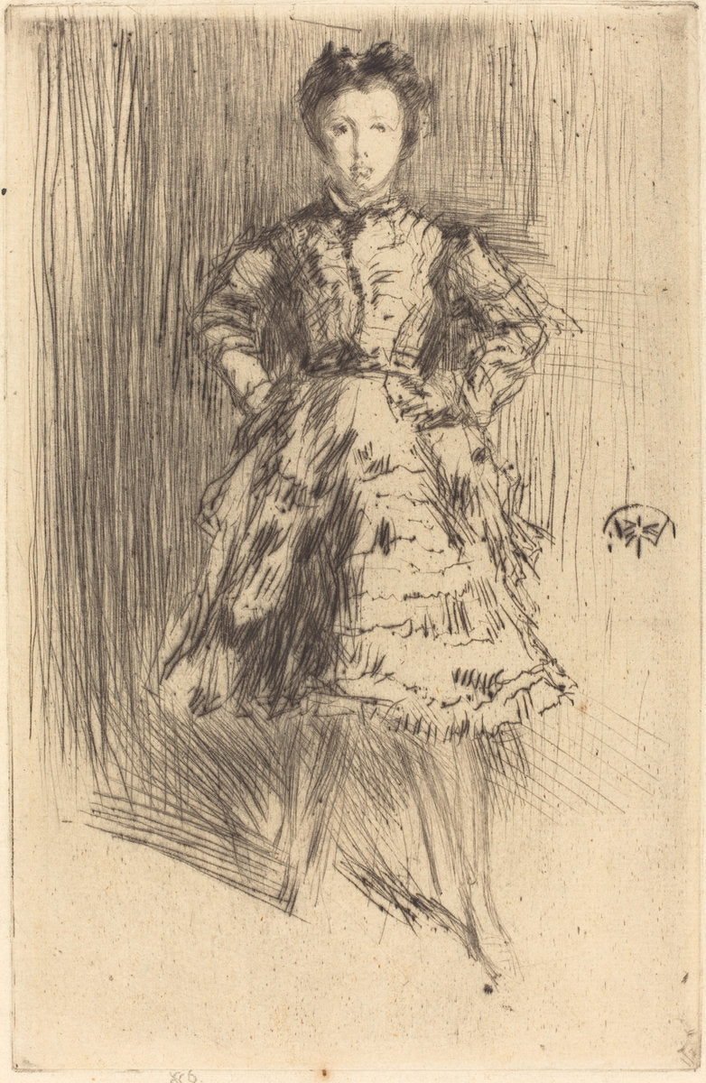 Elinor Leyland by James McNeill Whistler (American, 1834 - 1903), 16X12"(A3)Poster Print